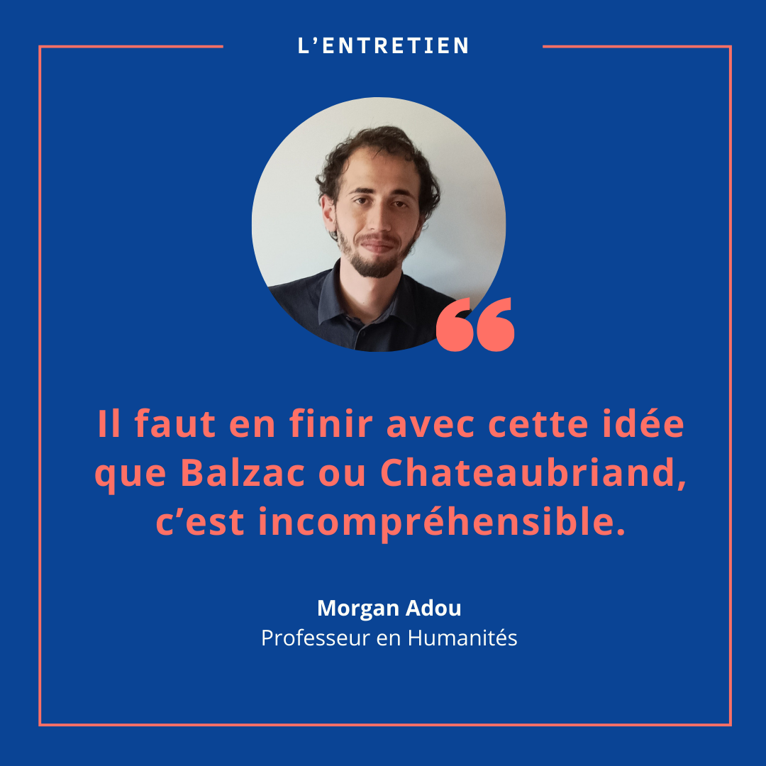 Morgan Adou, professeur en Humanités